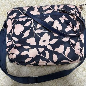 Kate Spade Navy and Pink Floral Shoulder Bag